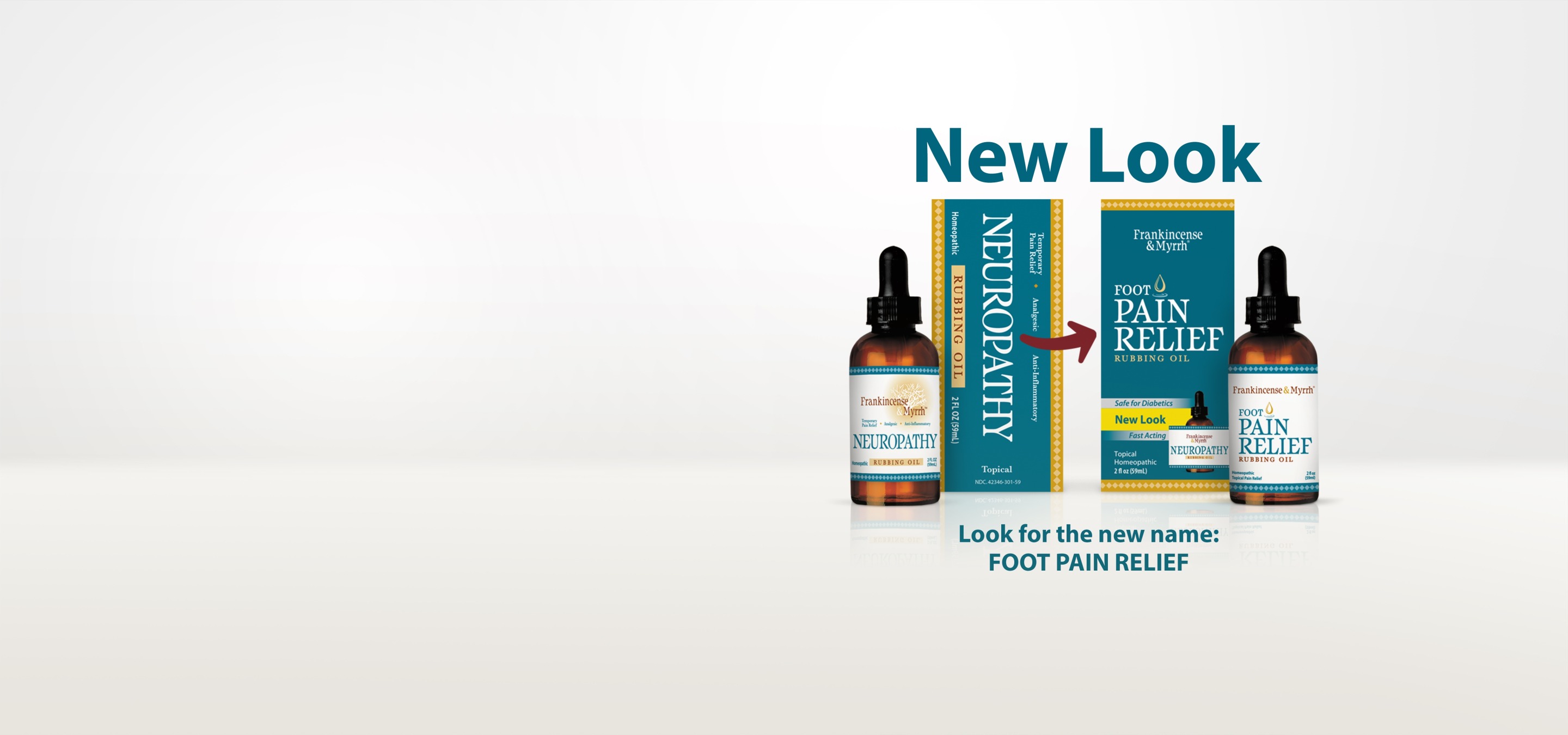 Frankincense & Myrrh Foot Pain Relief - Neuropathy Rubbing Oil, 2fl oz